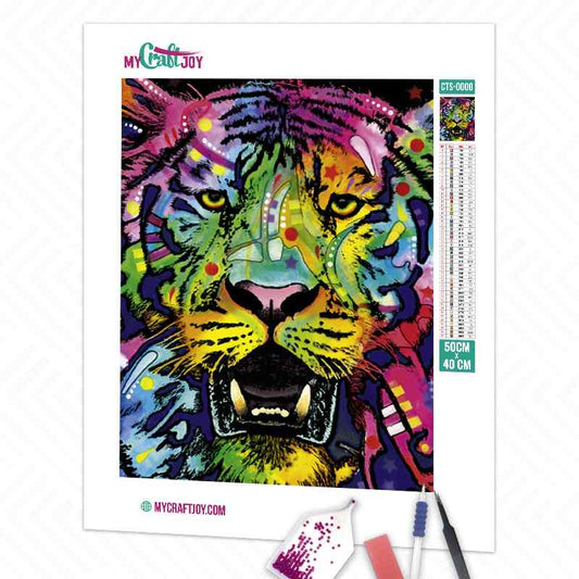 Tiger Abstract - DIY Diamond Painting Kit