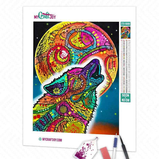 Wolf Abstract - DIY Diamond Painting Kit