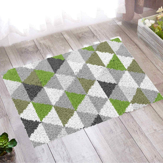 Triangular Pattern Rug - (16x24in - 40x60cm) - DIY Latch Hook Kit