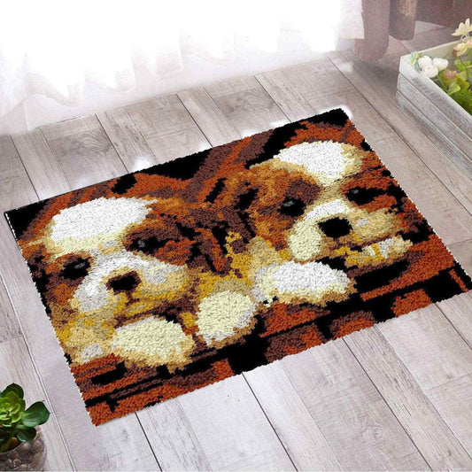 Twins Rug - (16x20in - 40x50cm) - DIY Latch Hook Kit