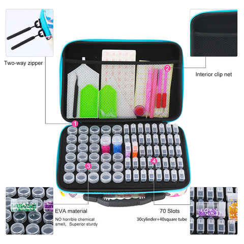 78-Container Diamond Painting Handbag with tools