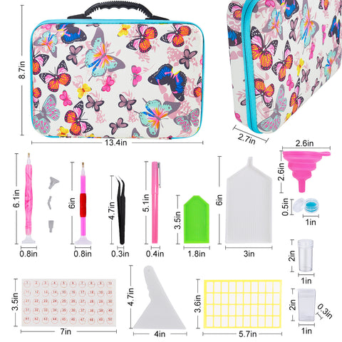 78-Container Diamond Painting Handbag with tools