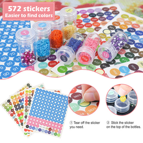 60-Container Diamond Painting Handbag with tools + FREE Canvas Holder Set