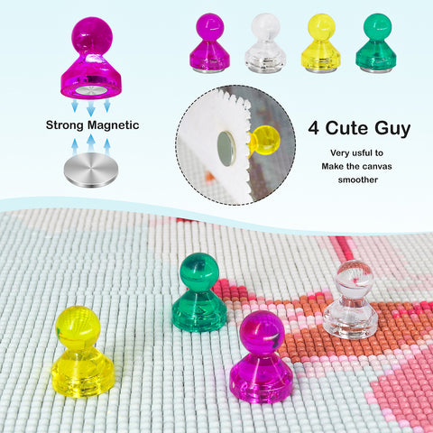 70-Container Diamond Painting Handbag with tools + FREE Canvas Holder Set