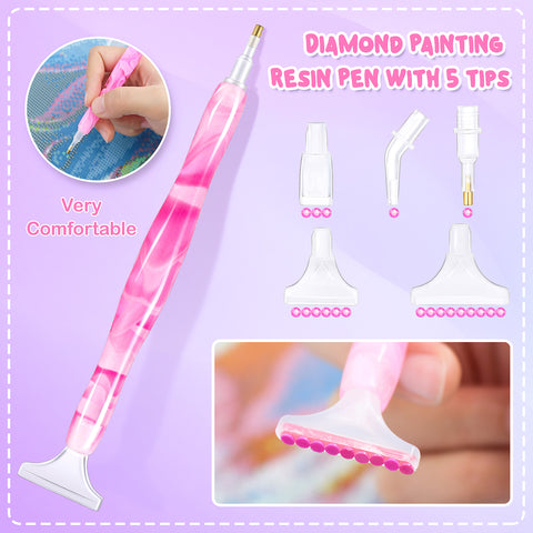 61-Container Diamond Painting Round Handbag with tools