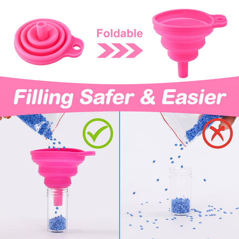 61-Container Diamond Painting Round Handbag with tools