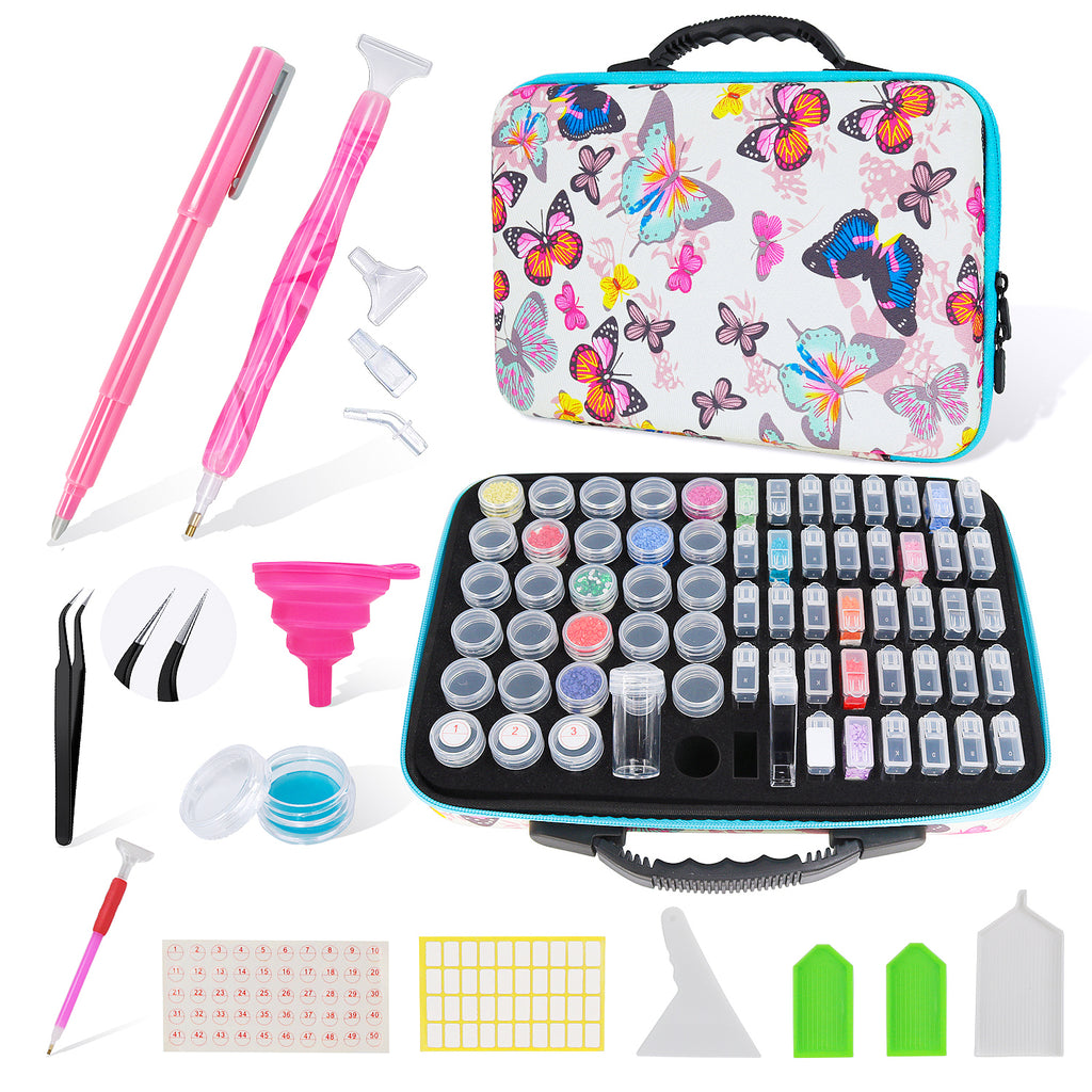 78-Container Diamond Painting Handbag with tools
