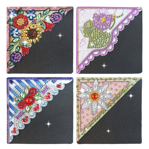 4pcs Mandalas Corner Bookmarks