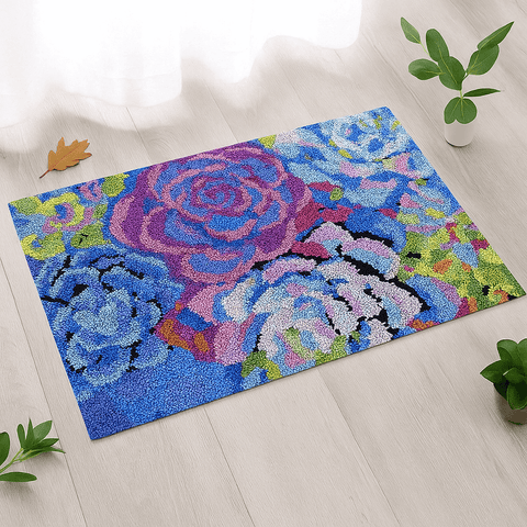 Floral Collection - (33x23in - 85x60cm) - DIY Latch Hook Kit