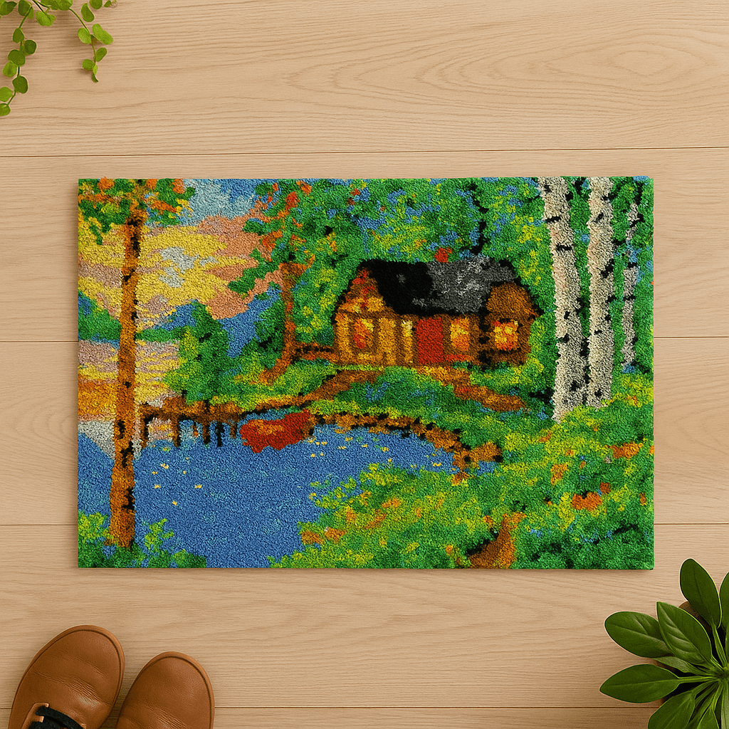 Peaceful Abode - (33x23in - 85x60cm) - DIY Latch Hook Kit