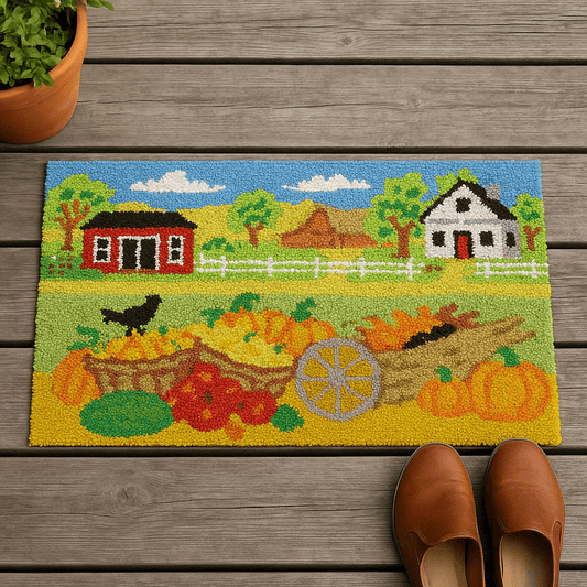Country Farm - (33x23in - 85x60cm) - DIY Latch Hook Kit