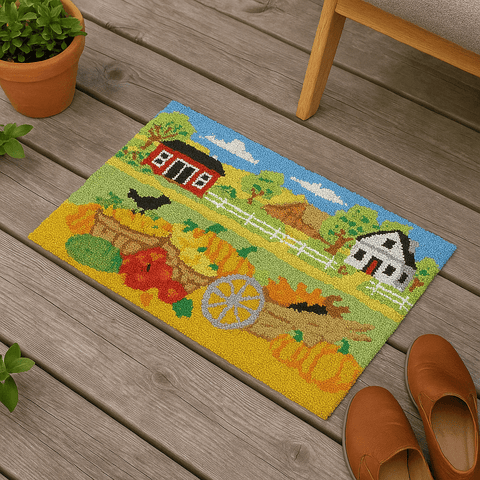 Country Farm - (33x23in - 85x60cm) - DIY Latch Hook Kit