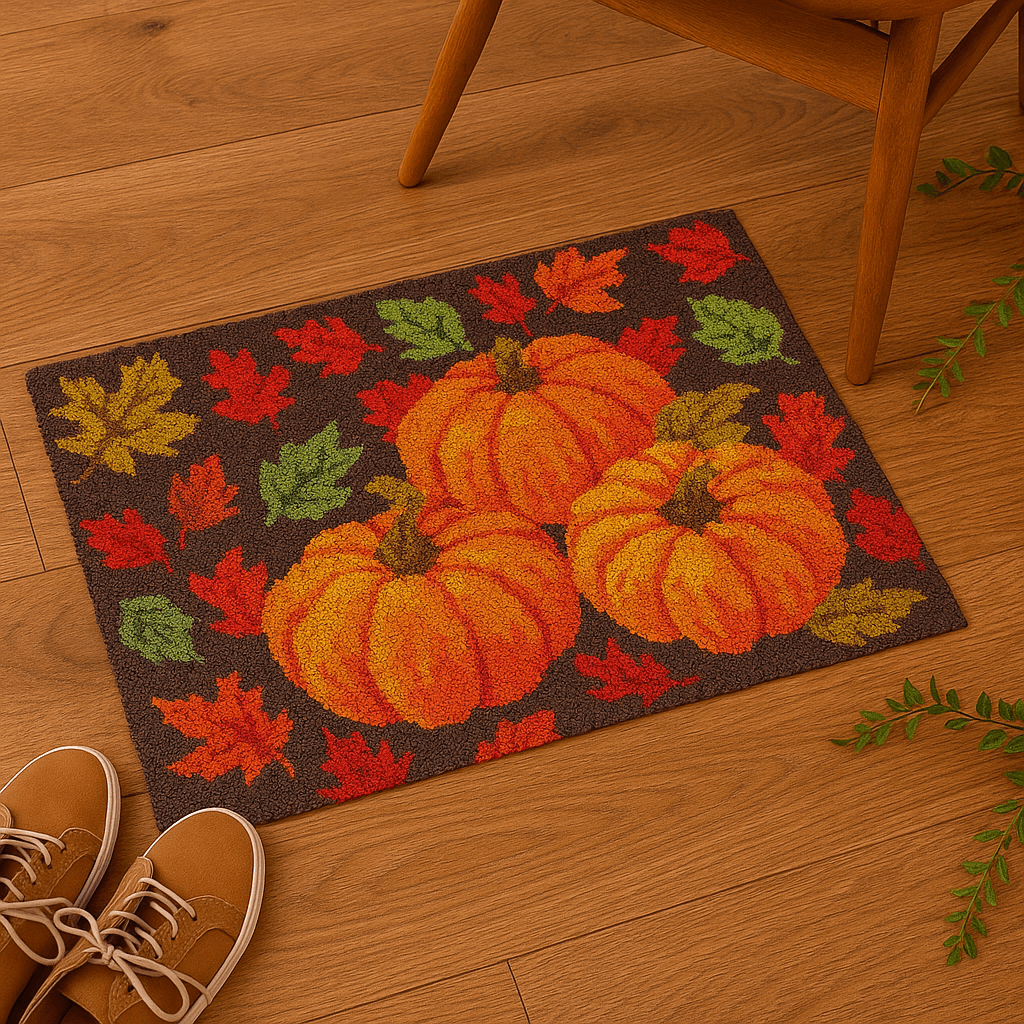 Pumpkins! - (33x23in - 85x60cm) - DIY Latch Hook Kit