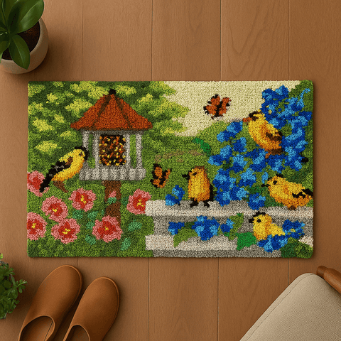 Birdhouse - (33x23in - 85x60cm) - DIY Latch Hook Kit