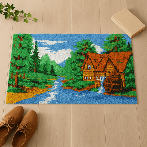 Calm River - (33x23in - 85x60cm) - DIY Latch Hook Kit