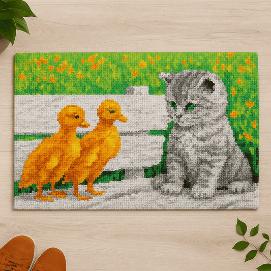 Park Friends - (33x23in - 85x60cm) - DIY Latch Hook Kit