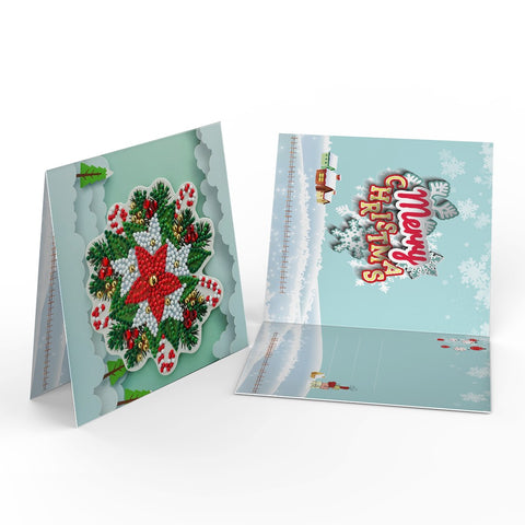 Diamond Painting Christmas Cards [8 Pack]