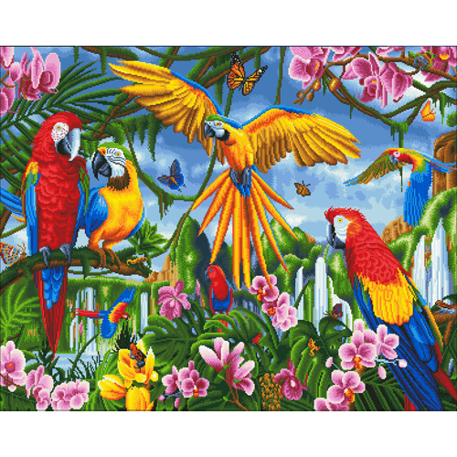 Tropical Birds - Artist Choice DIY Diamond Painting Kit