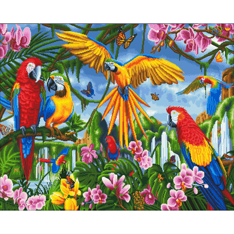 Tropical Birds - Artist Choice DIY Diamond Painting Kit