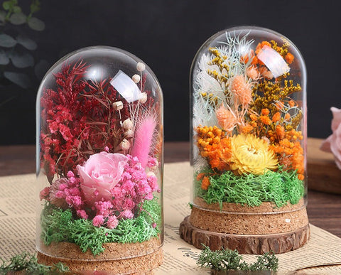 DIY Eternal Flowers - Glass Dome - Style 14