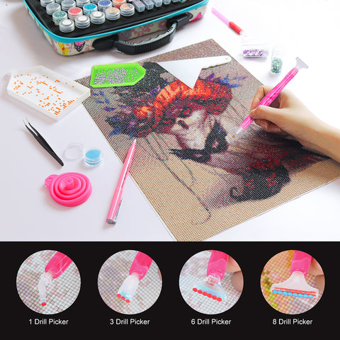 78-Container Diamond Painting Handbag with tools