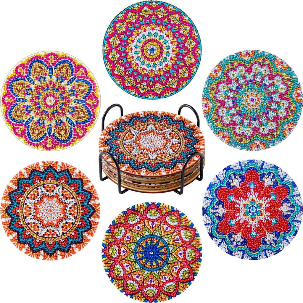 Mandalas 6-pack - Diamond Painting Coasters