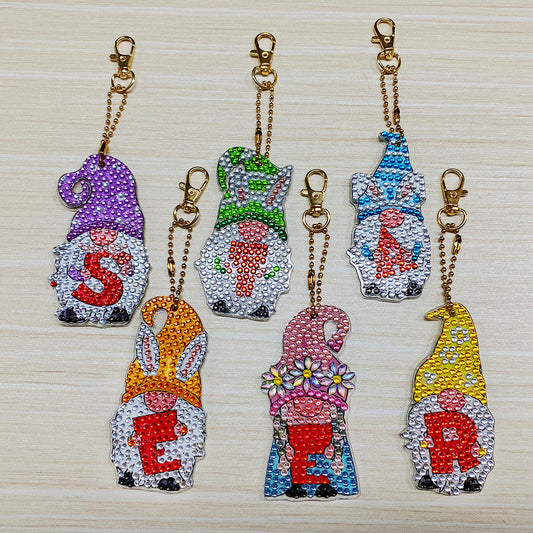 Dwarfs Letter Keychain (6 pack) - Diamond Painting Accessories