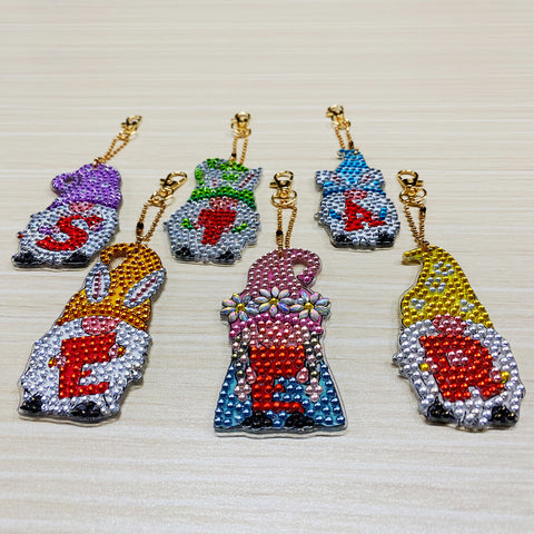 Dwarfs Letter Keychain (6 pack) - Diamond Painting Accessories
