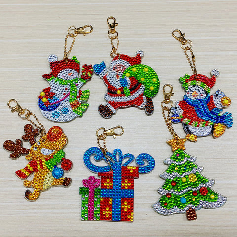 Christmas Keychain (6 pack) - Diamond Painting Accessories