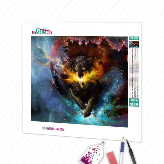 Powerful Wolf - DIY Diamond Painting Kit