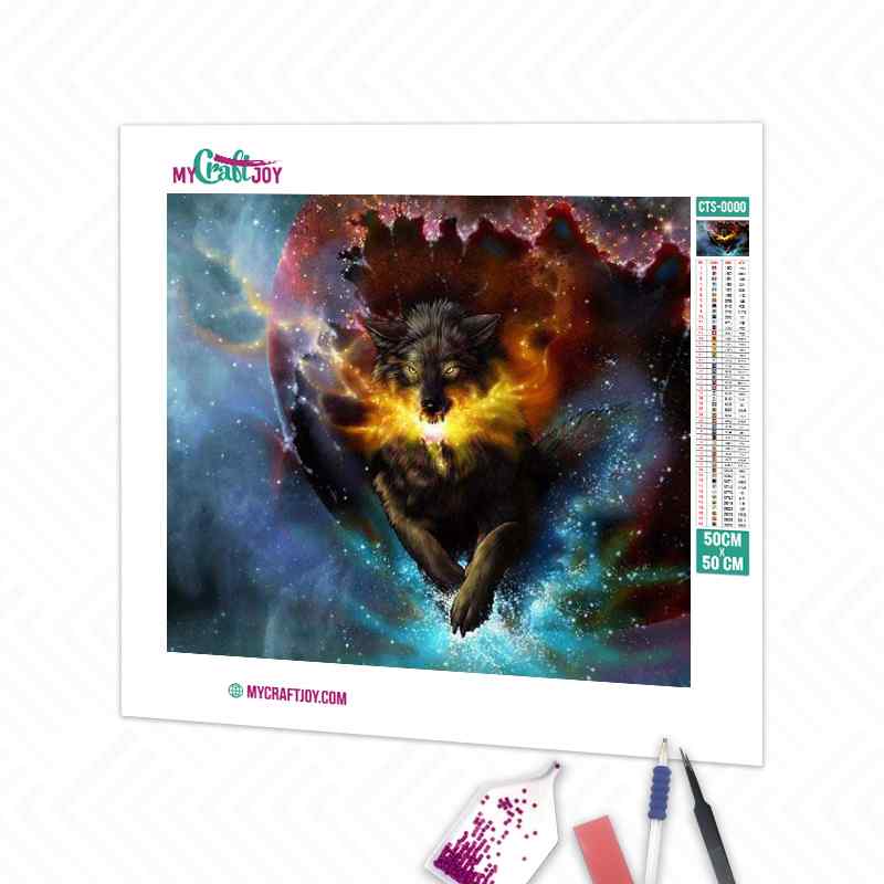 Powerful Wolf - DIY Diamond Painting Kit