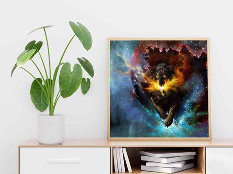 Powerful Wolf - DIY Diamond Painting Kit