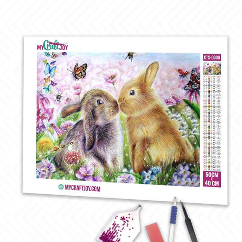 Rabbits Love - DIY Diamond Painting Kit