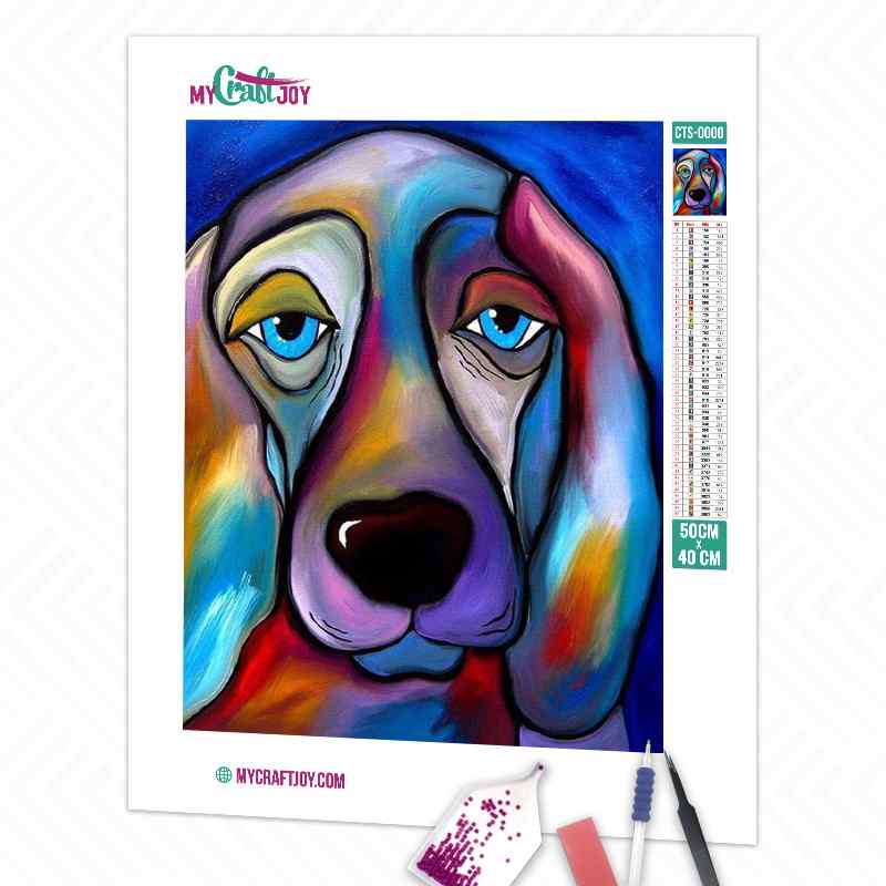 Abstract Dog - DIY Diamond Painting Kit