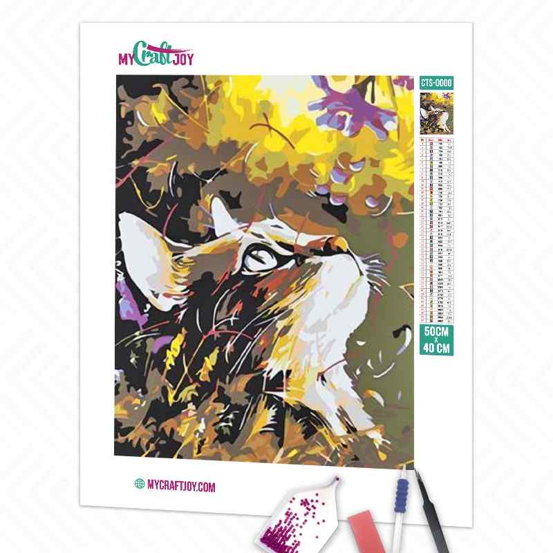 Abstract Cat - DIY Diamond Painting Kit