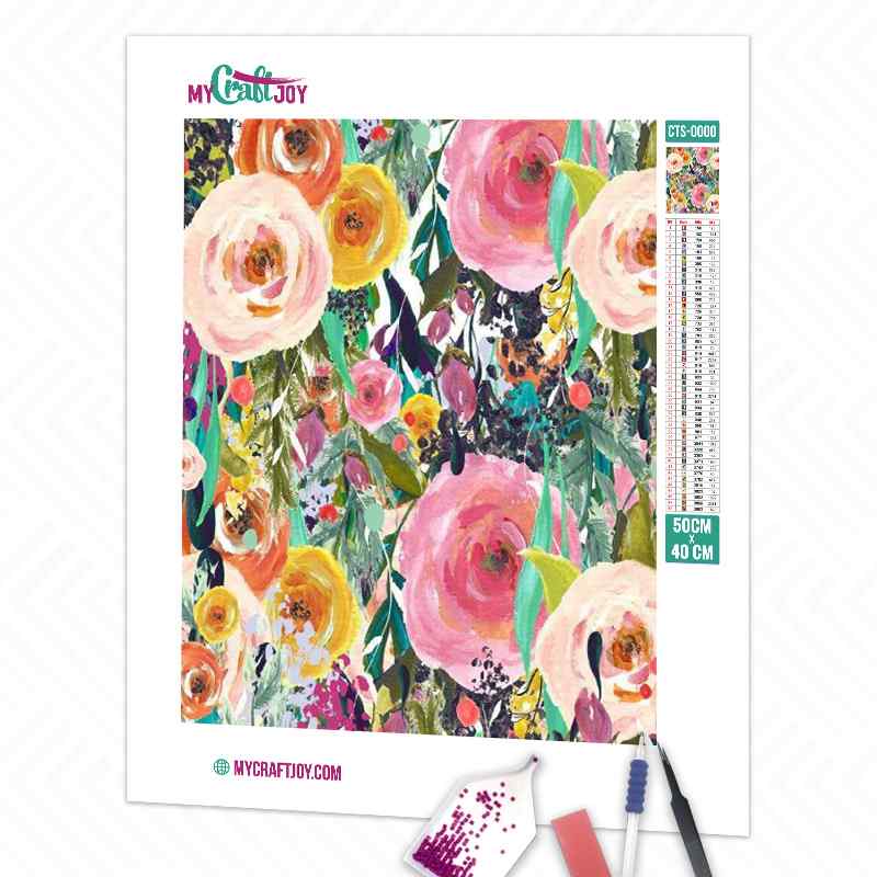 Flowers - DIY Diamond Painting Kit