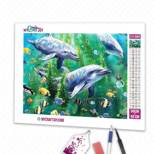 Dolphins - DIY Diamond Painting Kit