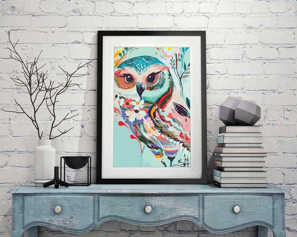 Owl Abstract - DIY Diamond Painting Kit