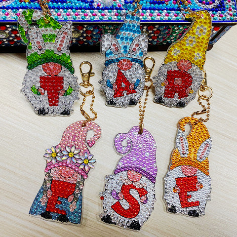Dwarfs Letter Keychain (6 pack) - Diamond Painting Accessories