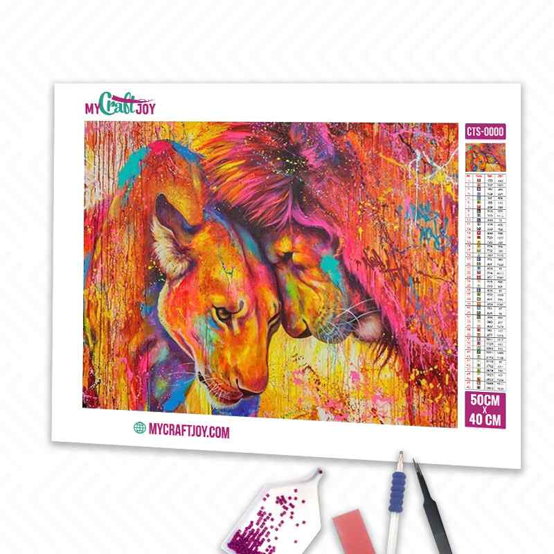 Lions - DIY Diamond Painting Kit
