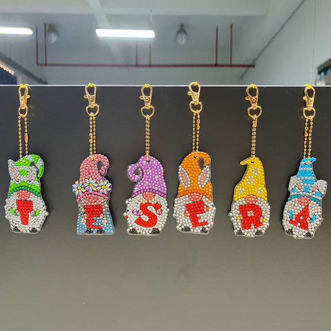 Dwarfs Letter Keychain (6 pack) - Diamond Painting Accessories