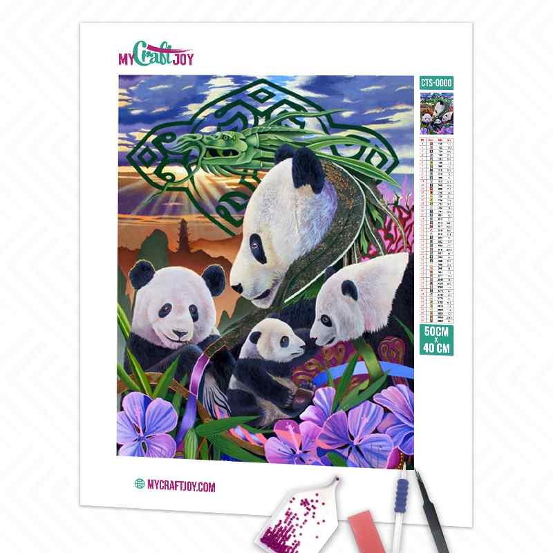 Pandas - DIY Diamond Painting Kit