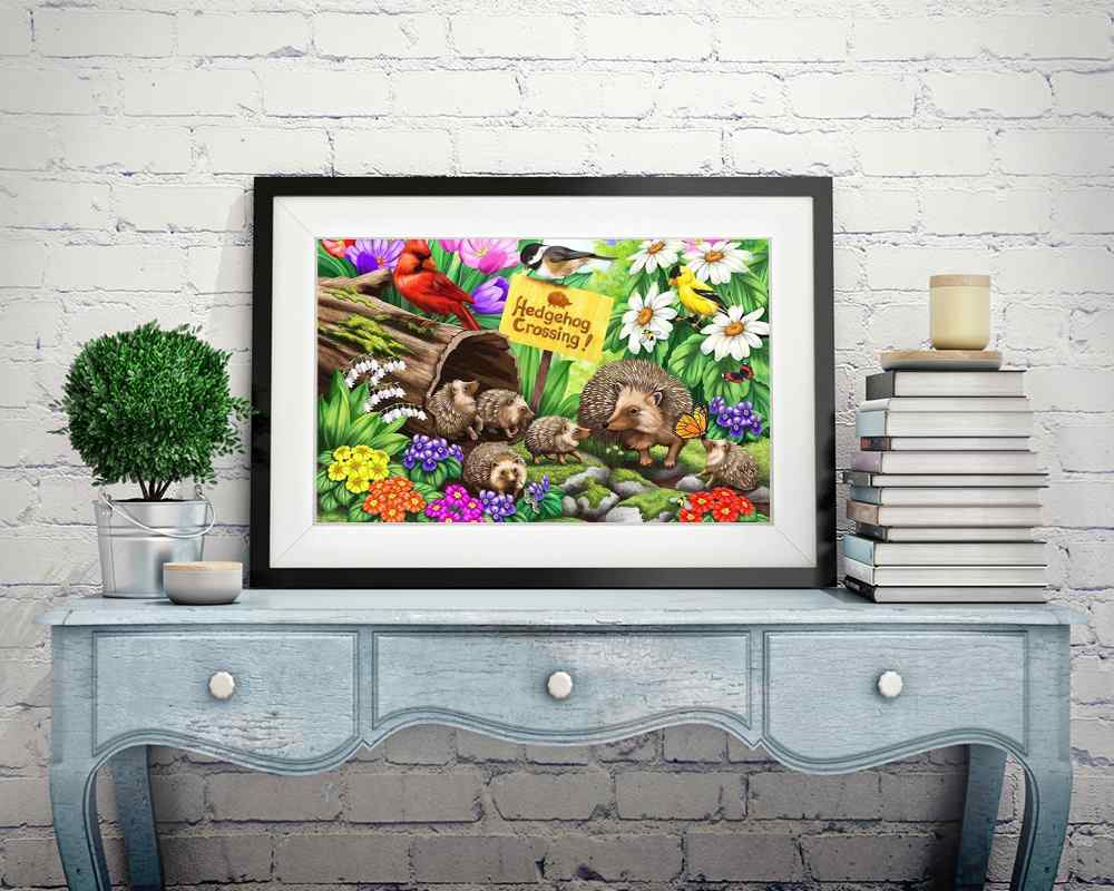 Hedgehog Crossing - DIY Diamond Painting Kit