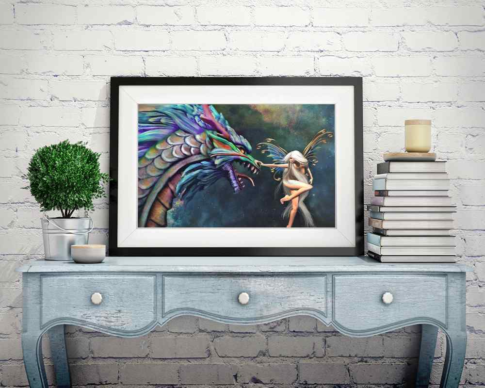 Dragon and Fairy - DIY Diamond Painting Kit