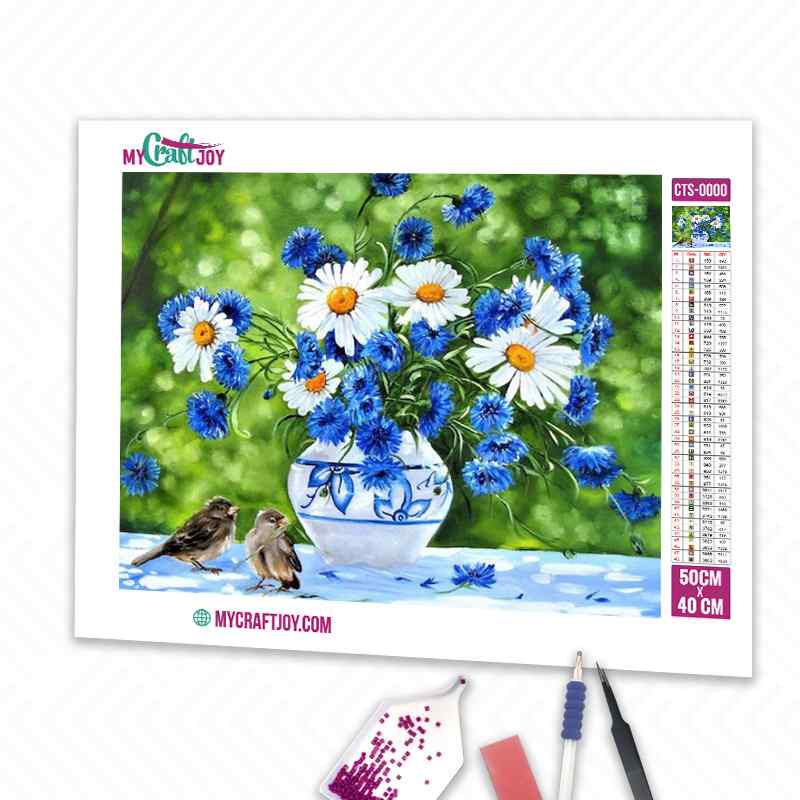 Flowers in a Vase - DIY Diamond Painting Kit