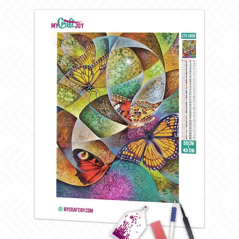 Butterflies Abstract - DIY Diamond Painting Kit