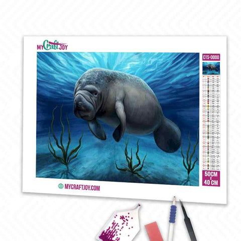 Giant Manatee - DIY Diamond Painting Kit