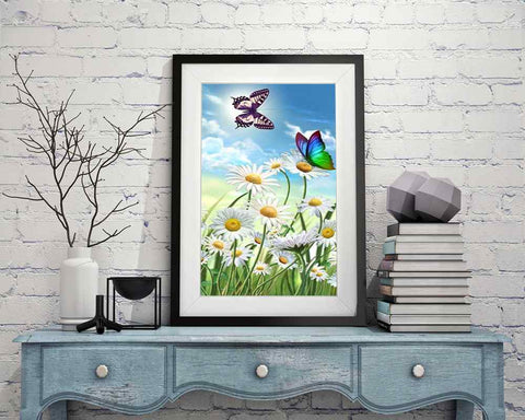 Butterflies and Flowers - DIY Diamond Painting Kit