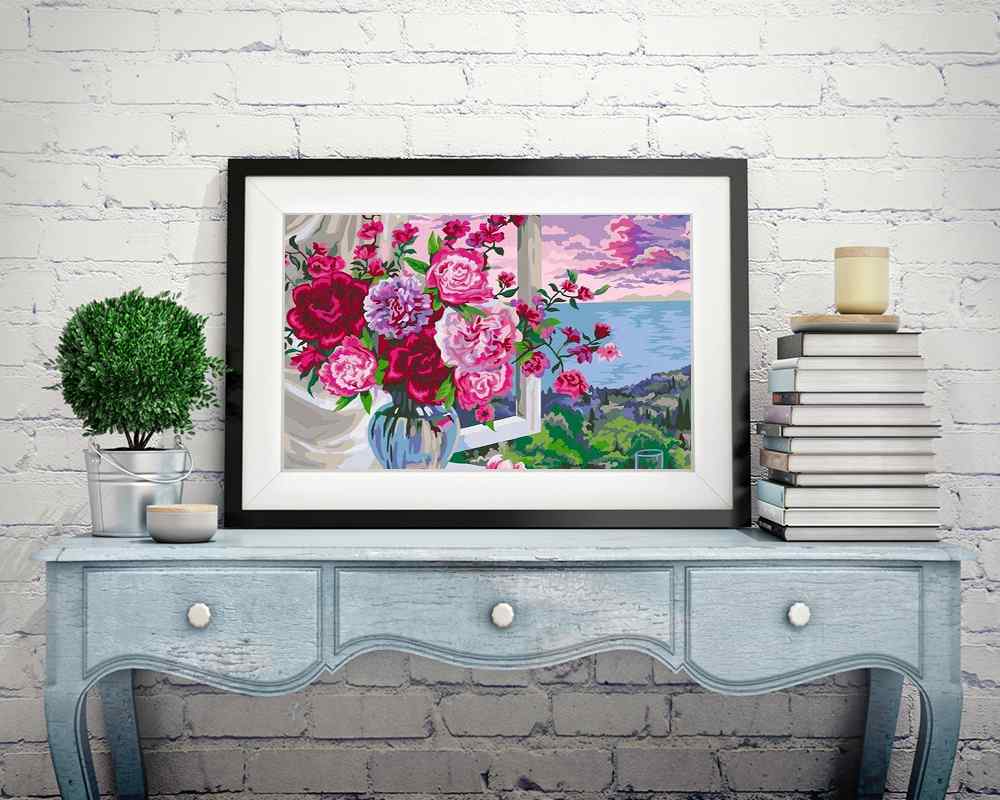 Flowers on the window - DIY Diamond Painting Kit