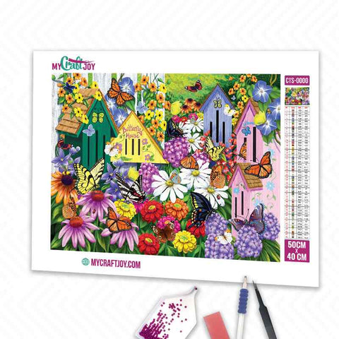 Butterflies House - DIY Diamond Painting Kit